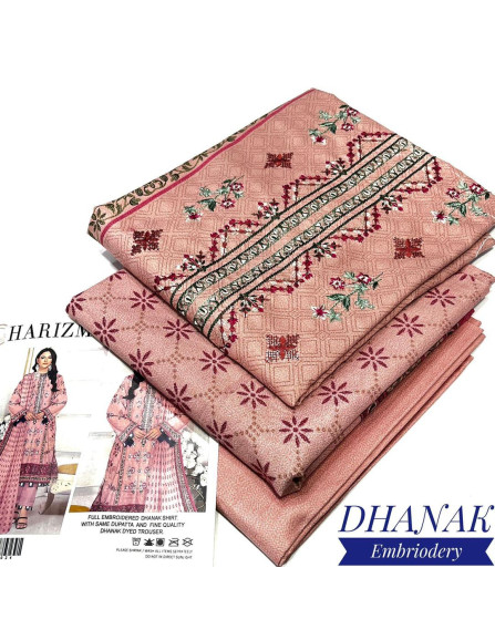 Women's Stunning Dhanak Embroidered...
