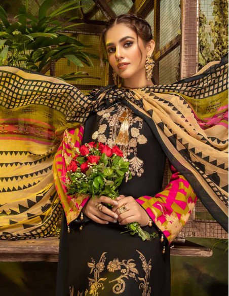 Arham Textile Rangrez Plus Volume 07 Embroidered Jaguar Lawn Unstitched 3 Piece