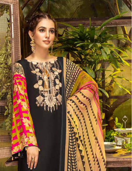 Arham Textile Rangrez Plus Volume 07 Embroidered Jaguar Lawn Unstitched 3 Piece