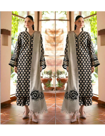 3 Pcs Women's Unstitched Digital...