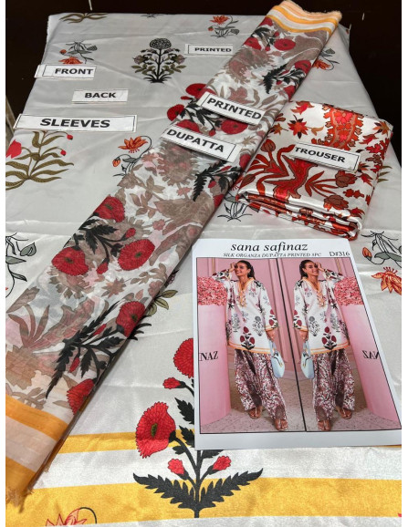 3 Pcs Women's Unstitched. Digital...