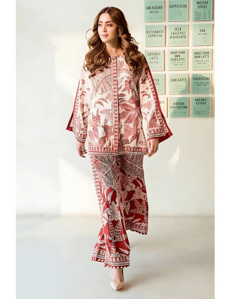 3 Pcs Women's Unstitched Digital Print Suit
