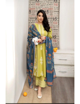 Stunning Green Embroidered... 2