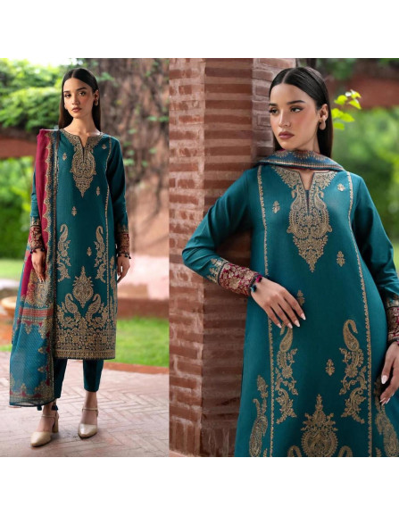 Stunning Lilac Embroidered Suit with...