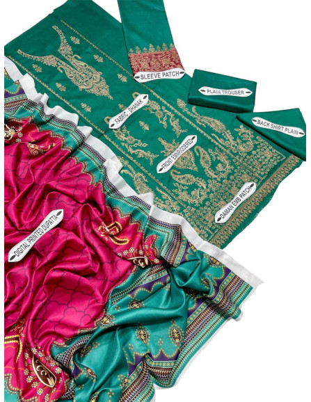 Stunning Lilac Embroidered Suit with...