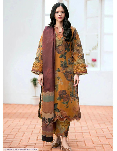 3pcs women's unstitched linien suit