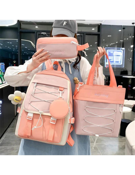 Girl Fashion Backpack - Stylish Pair of 4