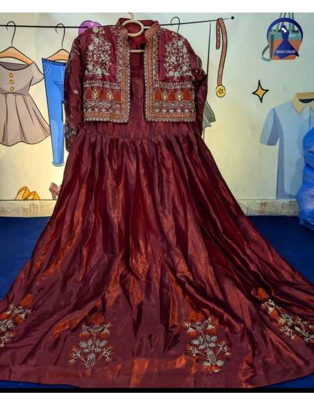 Embroidery Bunch Maxi With Embroidered Separate Koti 2Pcs 