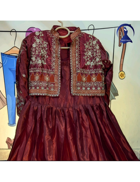 Embroidery Bunch Maxi With Embroidered Separate Koti 2Pcs 