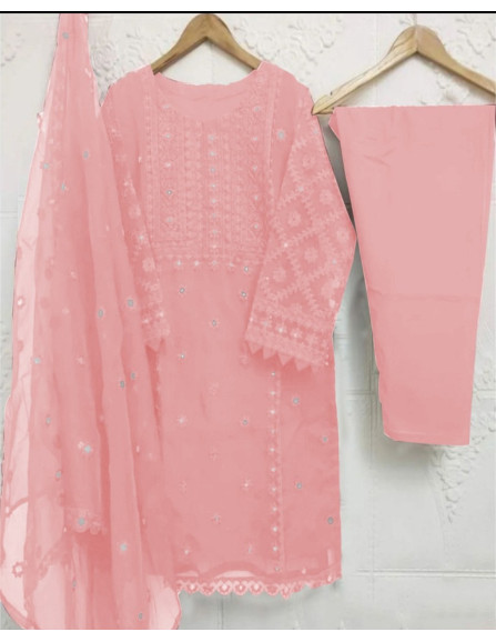 Heavy embroidery pearls attached suit