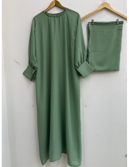 Georgette Plain Full Abaya With Stoller