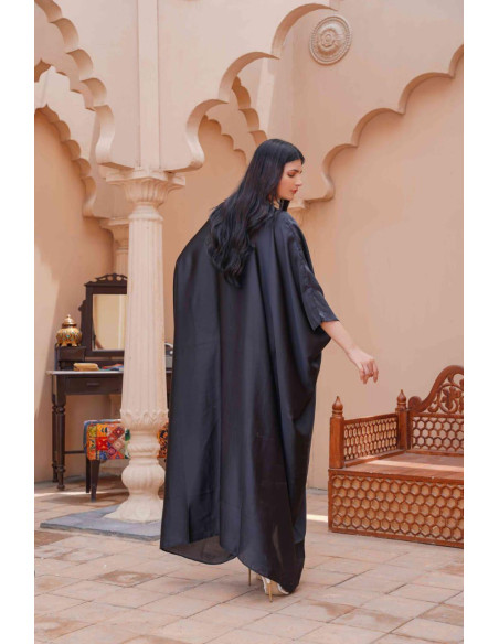 1 Pc Women's Stitched Silk Kaftan Gown