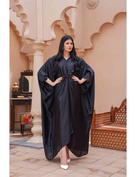 1 Pc Women's Stitched Silk Kaftan Gown