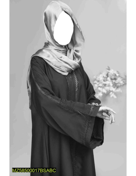 1 Pc Women's Stitched Nida Plain Abaya