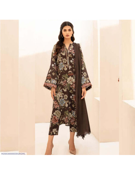 3 Pcs Women's Unstitched Digital...