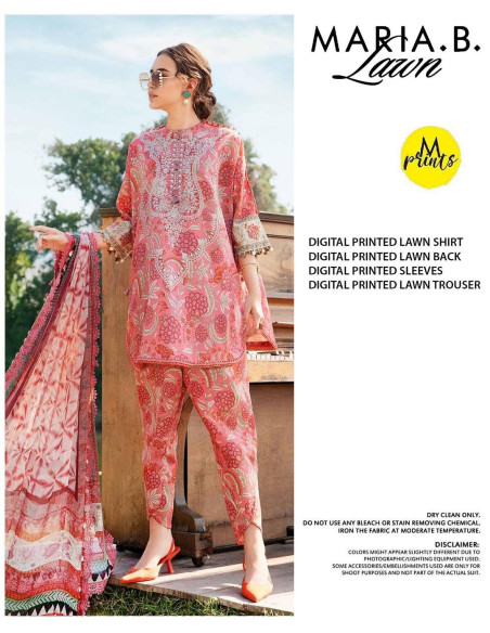 3 Pcs Women's Unstitched Digital Print Suit