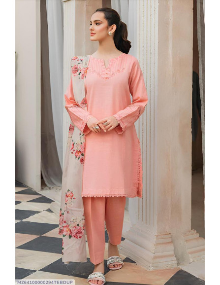 3 Pcs Women's Unstitched Embroidered...