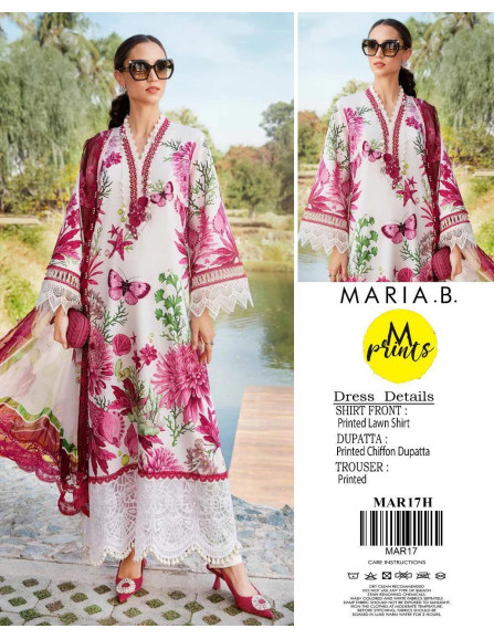 3 Pcs Women's Unstitched Printed Suit