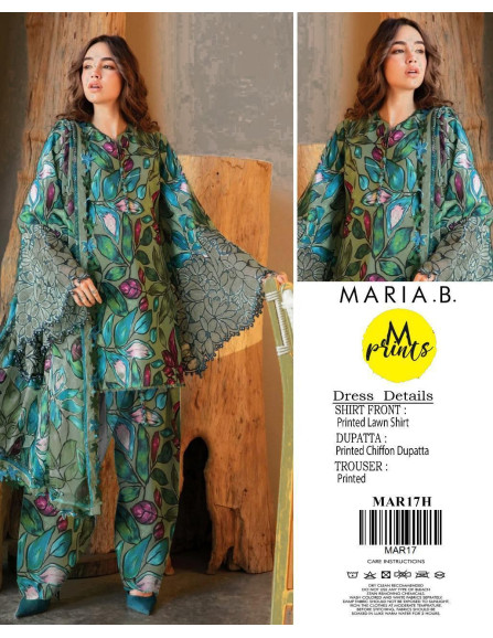 3 Pcs Women's Unstitched Printed Suit