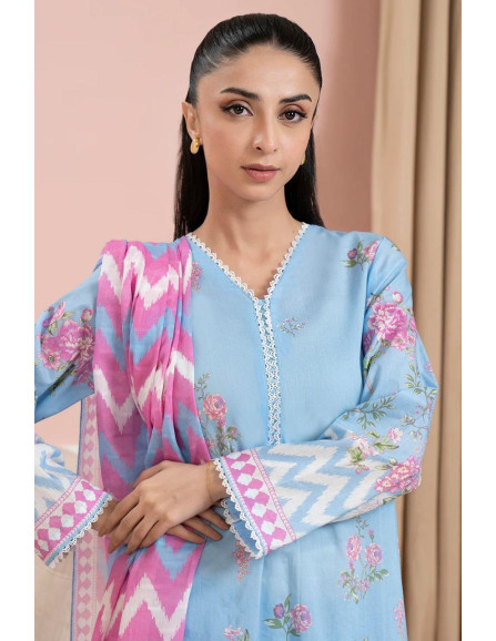 3 Pcs Women's Unstitched Printed Suit 