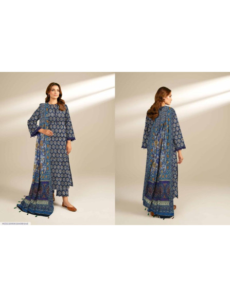 3 Pcs Women's Unstitched Printed Suit   