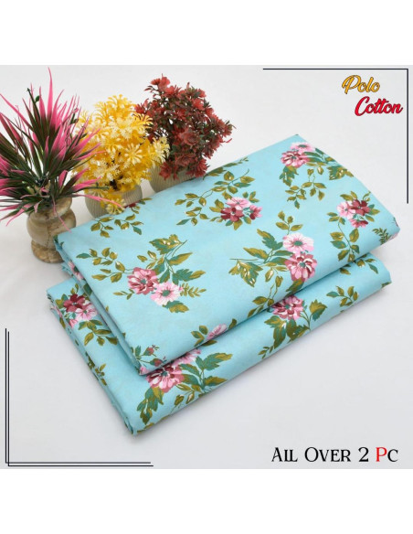 2 Pcs Women's Unstitched Printed Suit 