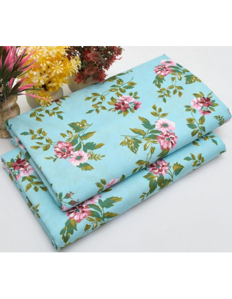 2 Pcs Women's Unstitched Printed Suit 