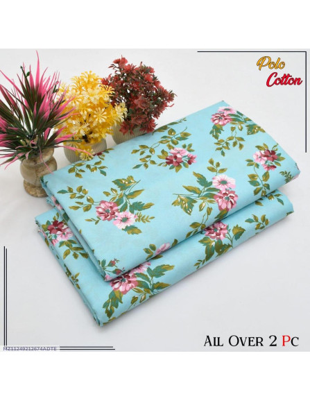 2 Pcs Women's Unstitched Printed Suit 