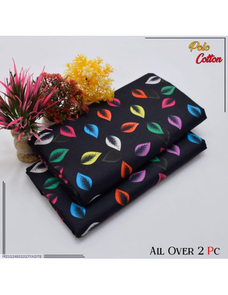 2 Pcs Women's Unstitched Printed Suit 