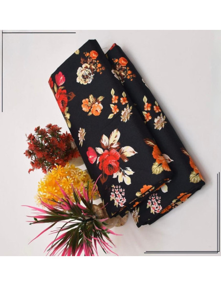 Pcs Women's Unstitched Printed Suit  