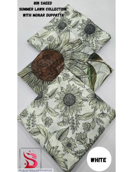 3 Pcs Women's Unstitched Digital Print Suit 