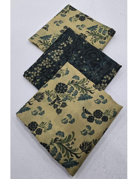 3 Pcs Women's Unstitched Digital Print Suit 