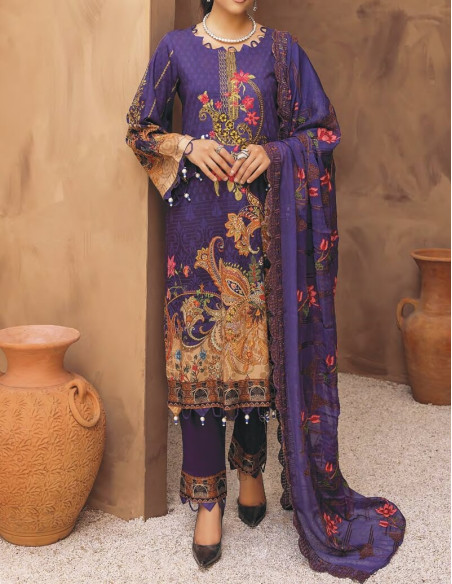 Arham Textile Rangzeb Volume 02 Embroidered Twilight Unstitched 3 piece