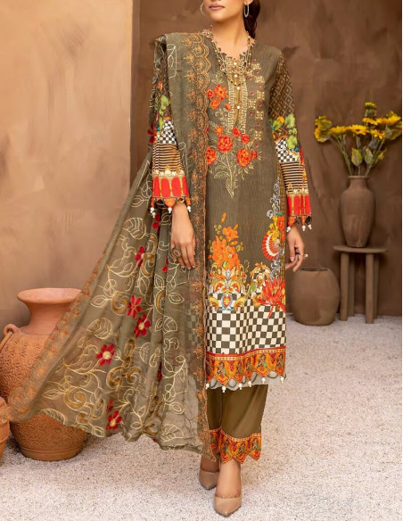 Arham Textile Rangzeb Volume 02 Embroidered Bole Unstitched 3 piece