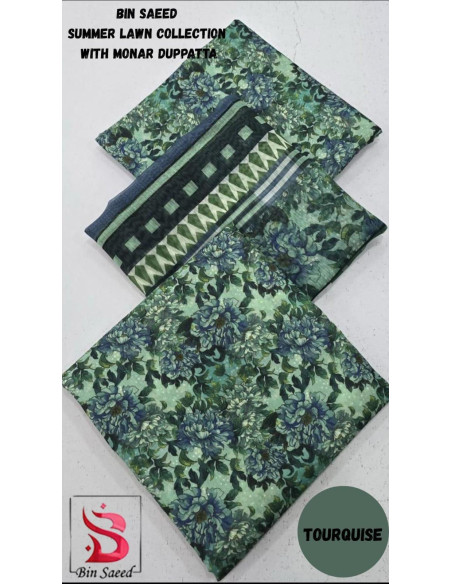 3 Pcs Women's Unstitched Digital Print Suit