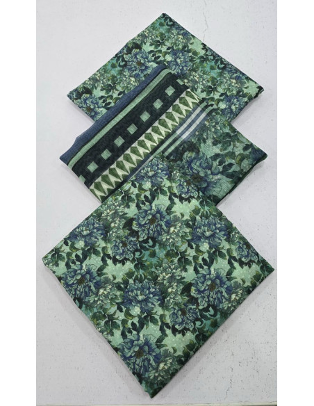 3 Pcs Women's Unstitched Digital Print Suit