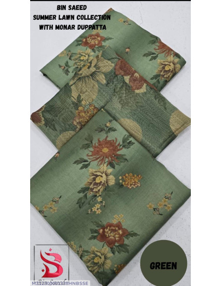 3 Pcs Women's Unstitched Digital...