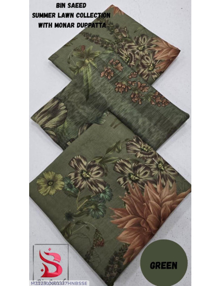 3 Pcs Women's Unstitched Digital...