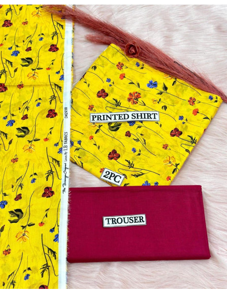 2 Pcs Women's Unstitched Digital...