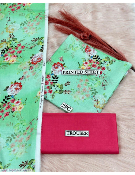 2 Pcs Women's Unstitched Digital...