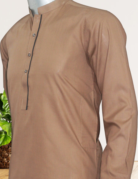 Men Ready to wear Brown Maloki Kurta...