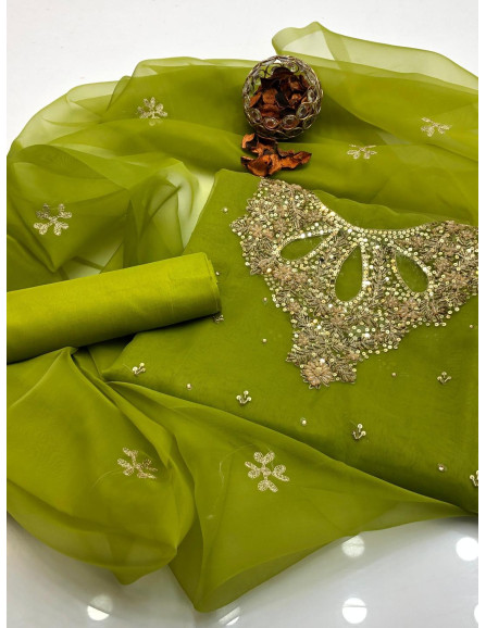 3pcs women's unstitched hand...