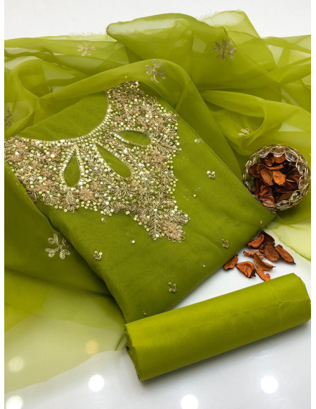 3pcs women's unstitched hand...