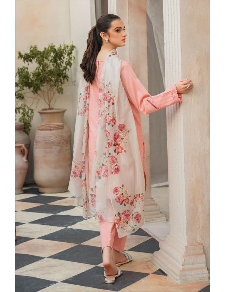 3pcs women's unstitched embroidered suit