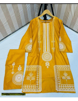 2pcs women's stitched linen...