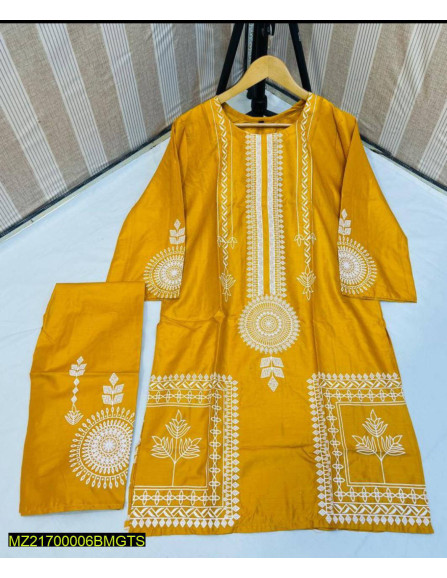 2pcs women's stitched linen block...