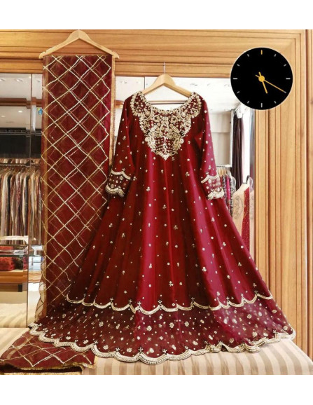 3pcs women's stitched shamoz silk...