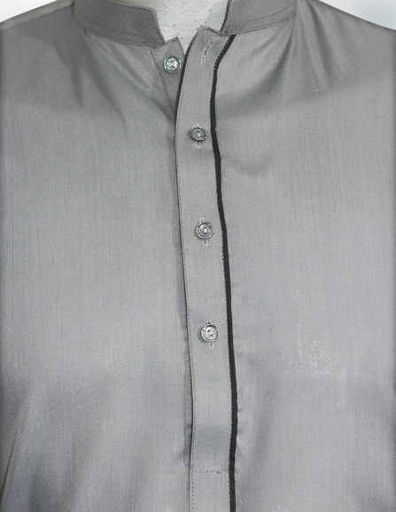 Men Ready to wear Grey Maloki Kurta...