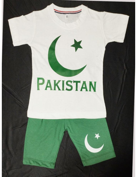 2 Pcs Unisex Cotton Printed Shirt And Shorts Set