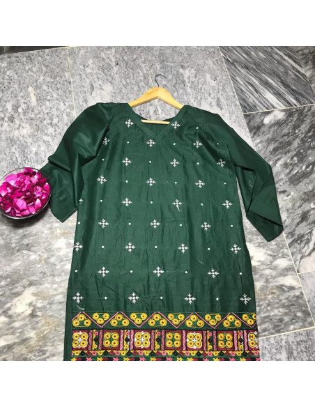 1 Pcs Woman`s Stitched Embroidered Shirt for independence day